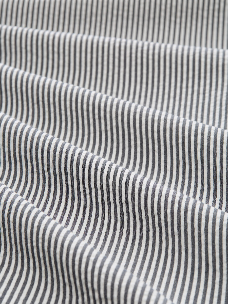 seersucker-culotte-hose mit kordelzug