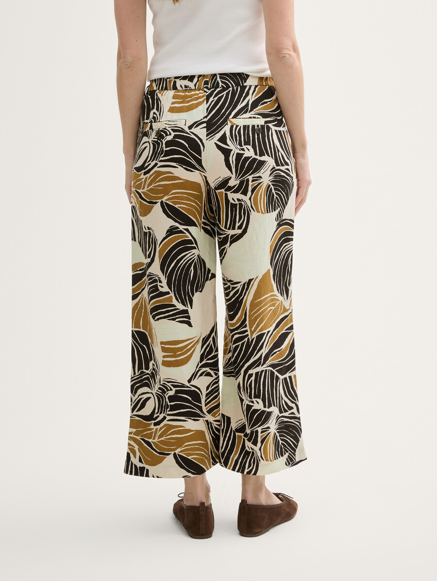 culotte-hose mit leinenanteil