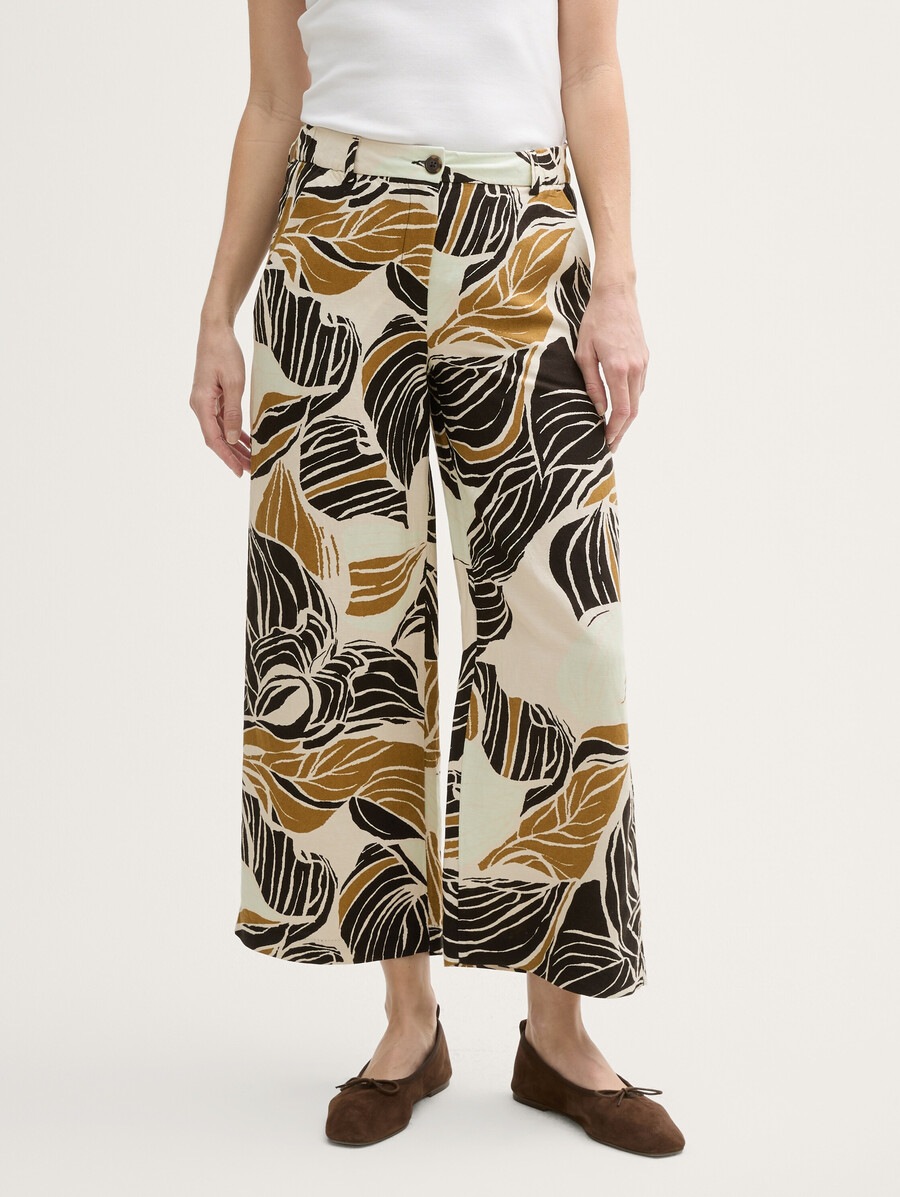 culotte-hose mit leinenanteil