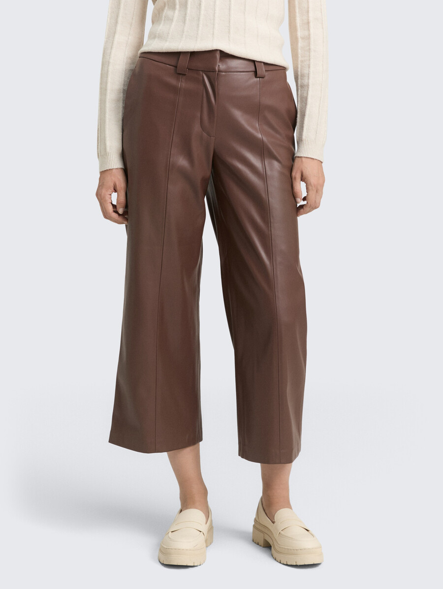 culotte-hose in lederoptik