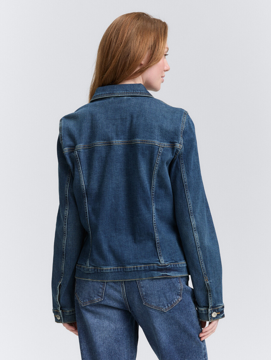 jeansjacke aus bio-baumwolle