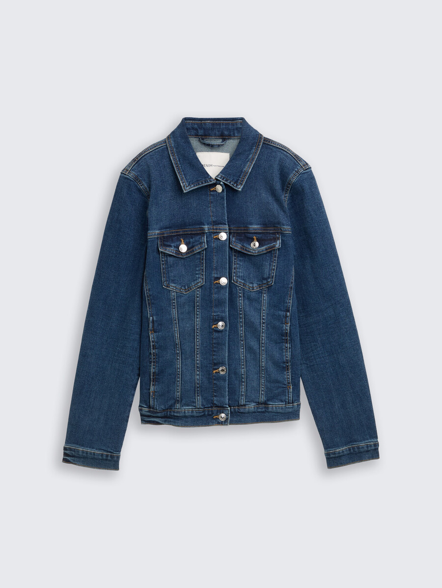 jeansjacke aus bio-baumwolle