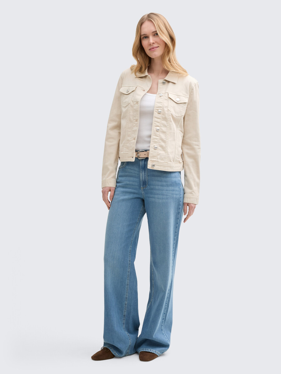 jeansjacke mit eingrifftaschen