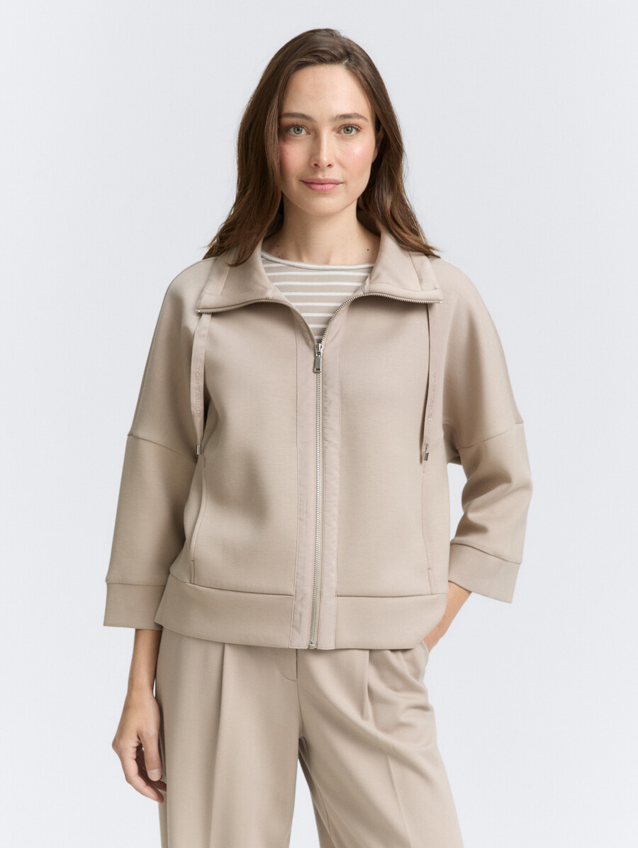 kastenförmig geschnittene scuba-sweatshirtjacke