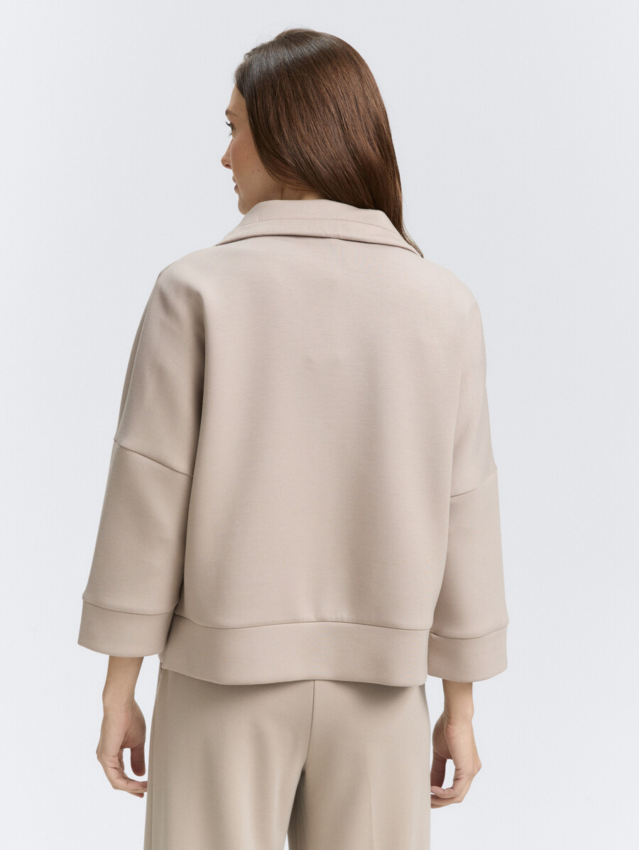 kastenförmig geschnittene scuba-sweatshirtjacke