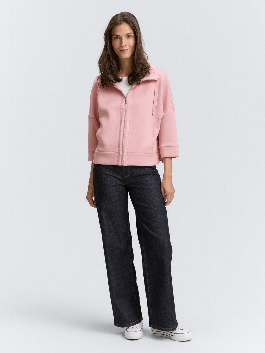 kastenförmig geschnittene scuba-sweatshirtjacke