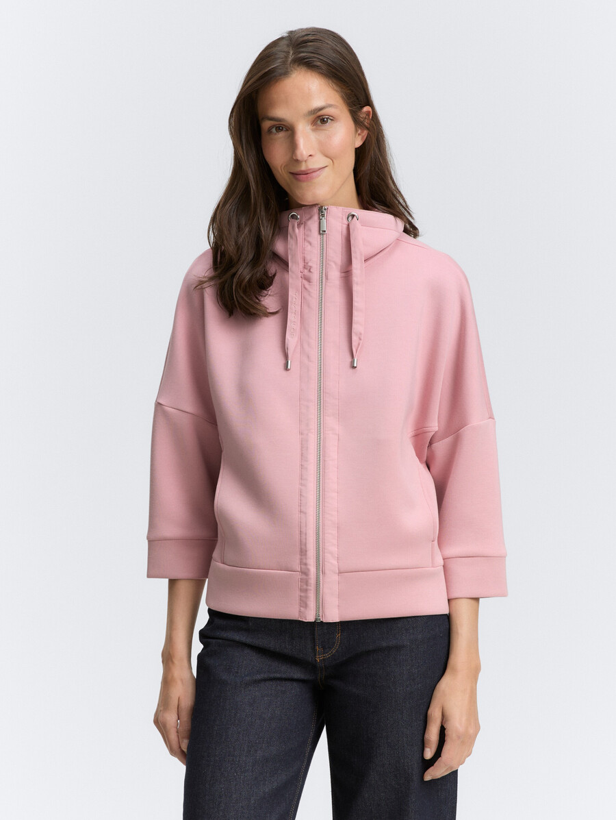kastenförmig geschnittene scuba-sweatshirtjacke