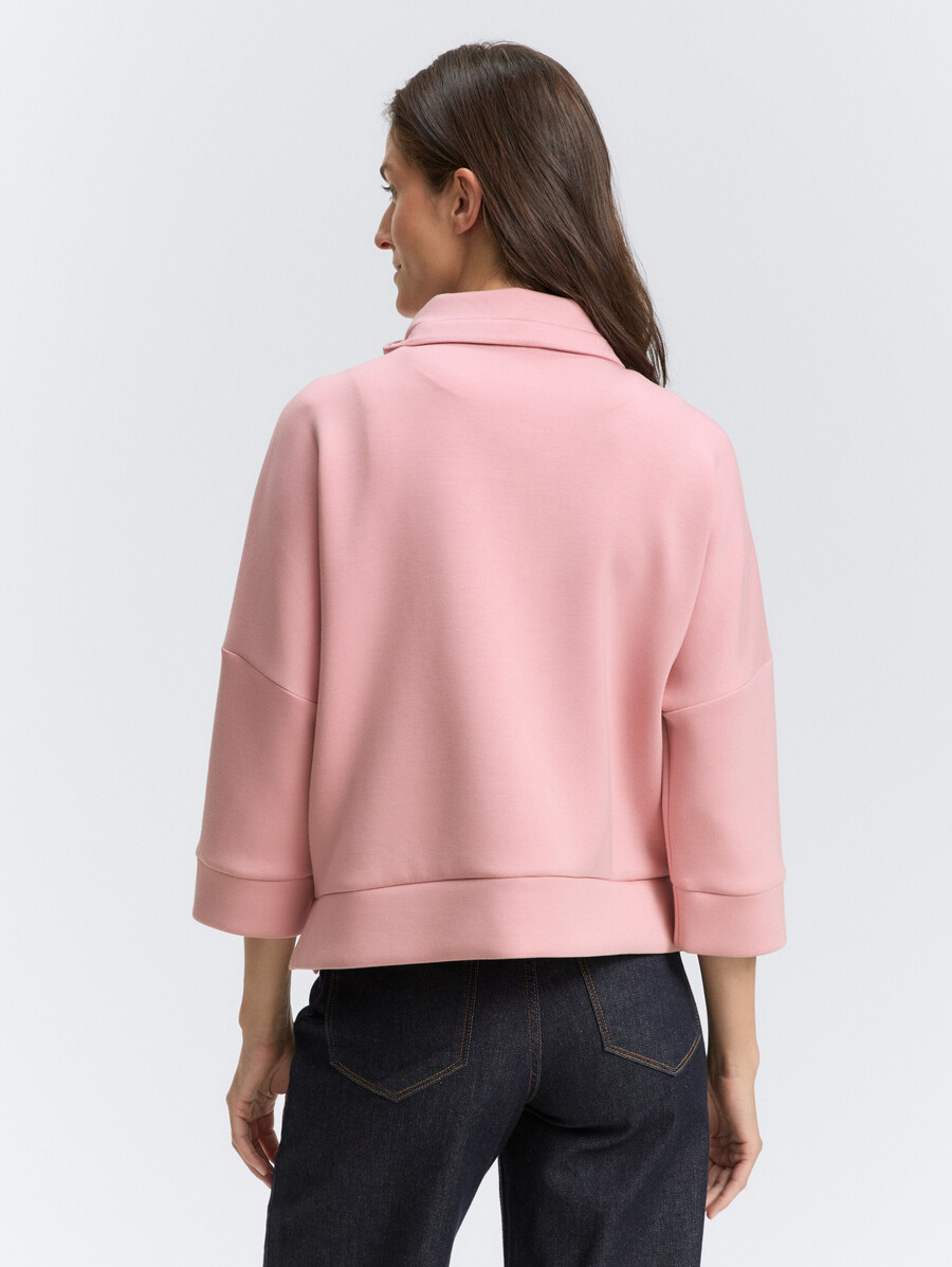 kastenförmig geschnittene scuba-sweatshirtjacke
