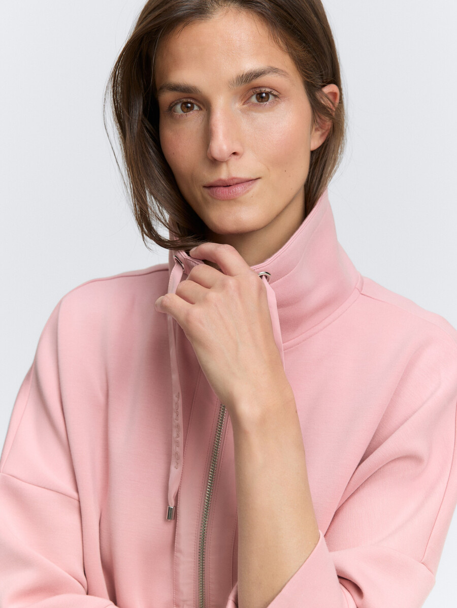 kastenförmig geschnittene scuba-sweatshirtjacke