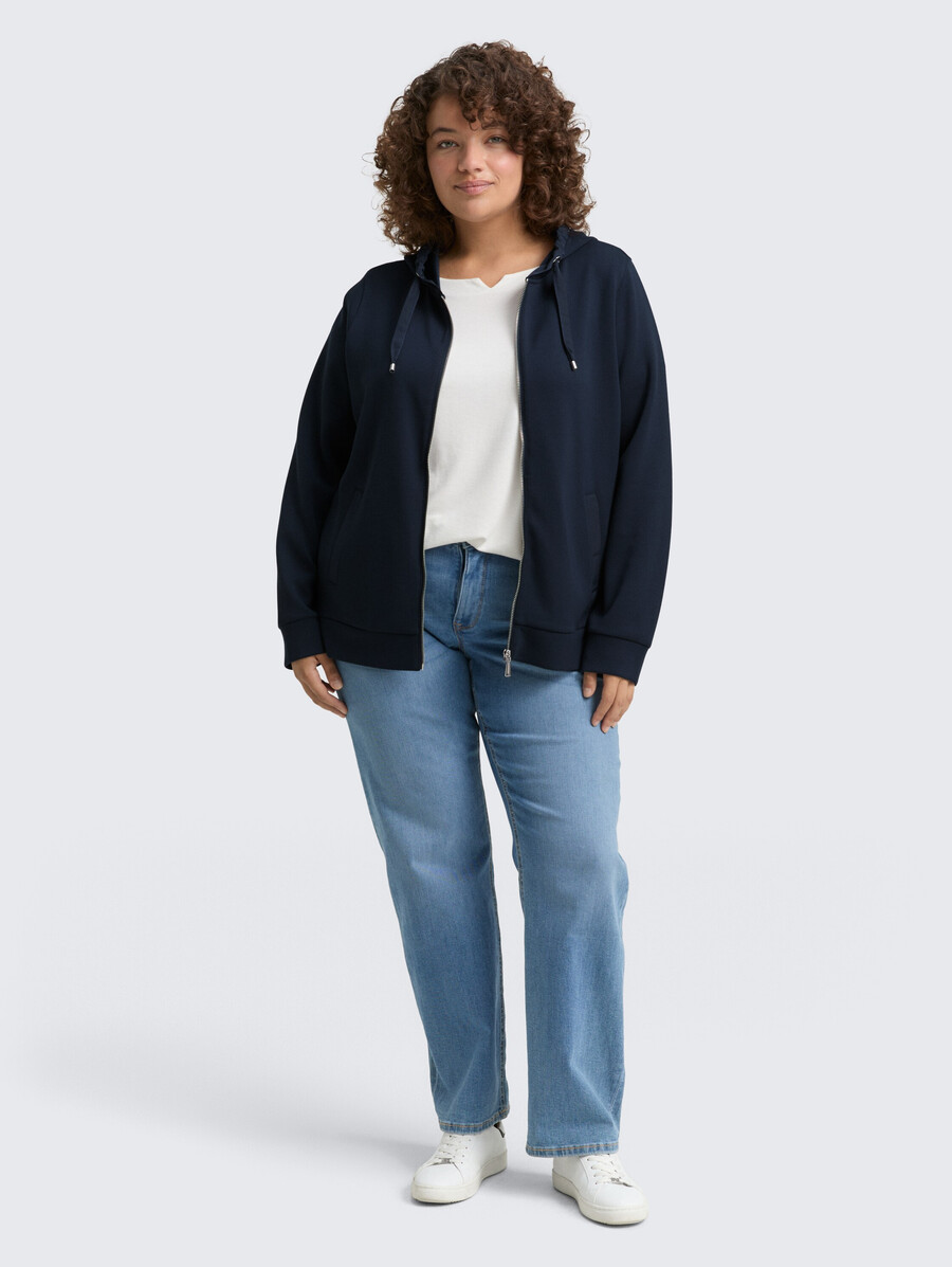 plus size - hoodie scuba sweatshirtjacke