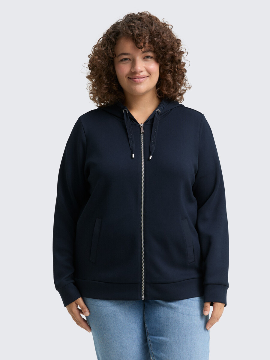plus size - hoodie scuba sweatshirtjacke