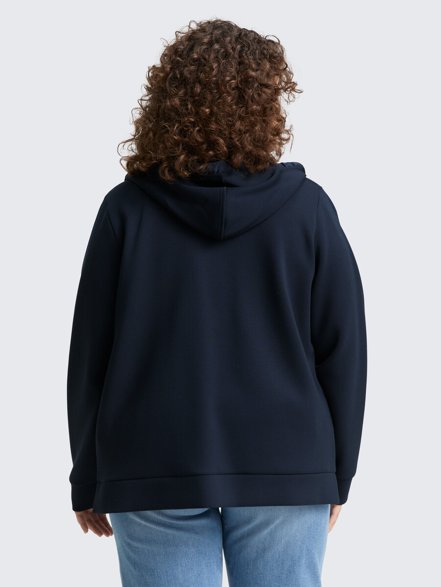 plus size - hoodie scuba sweatshirtjacke