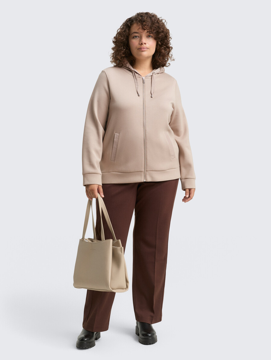plus size - hoodie scuba sweatshirtjacke