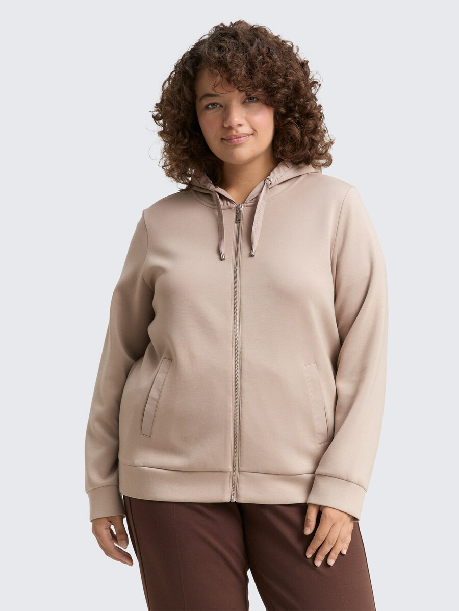 plus size - hoodie scuba sweatshirtjacke