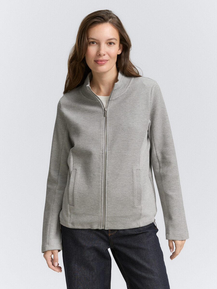 sweatjacke mit stehkragen