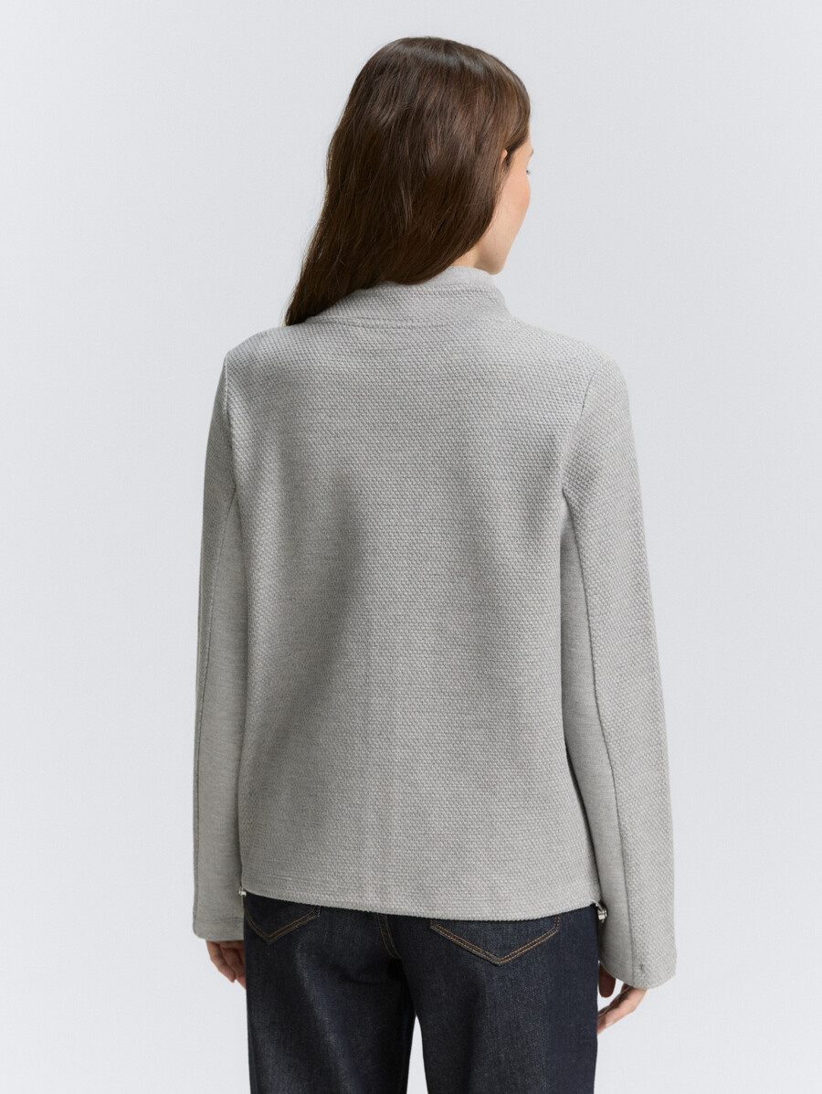 sweatjacke mit stehkragen