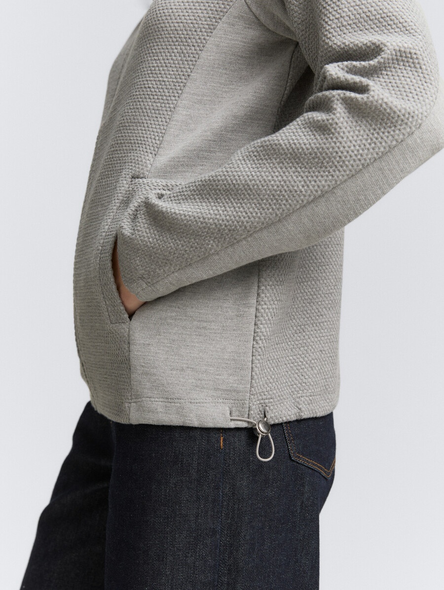 sweatjacke mit stehkragen