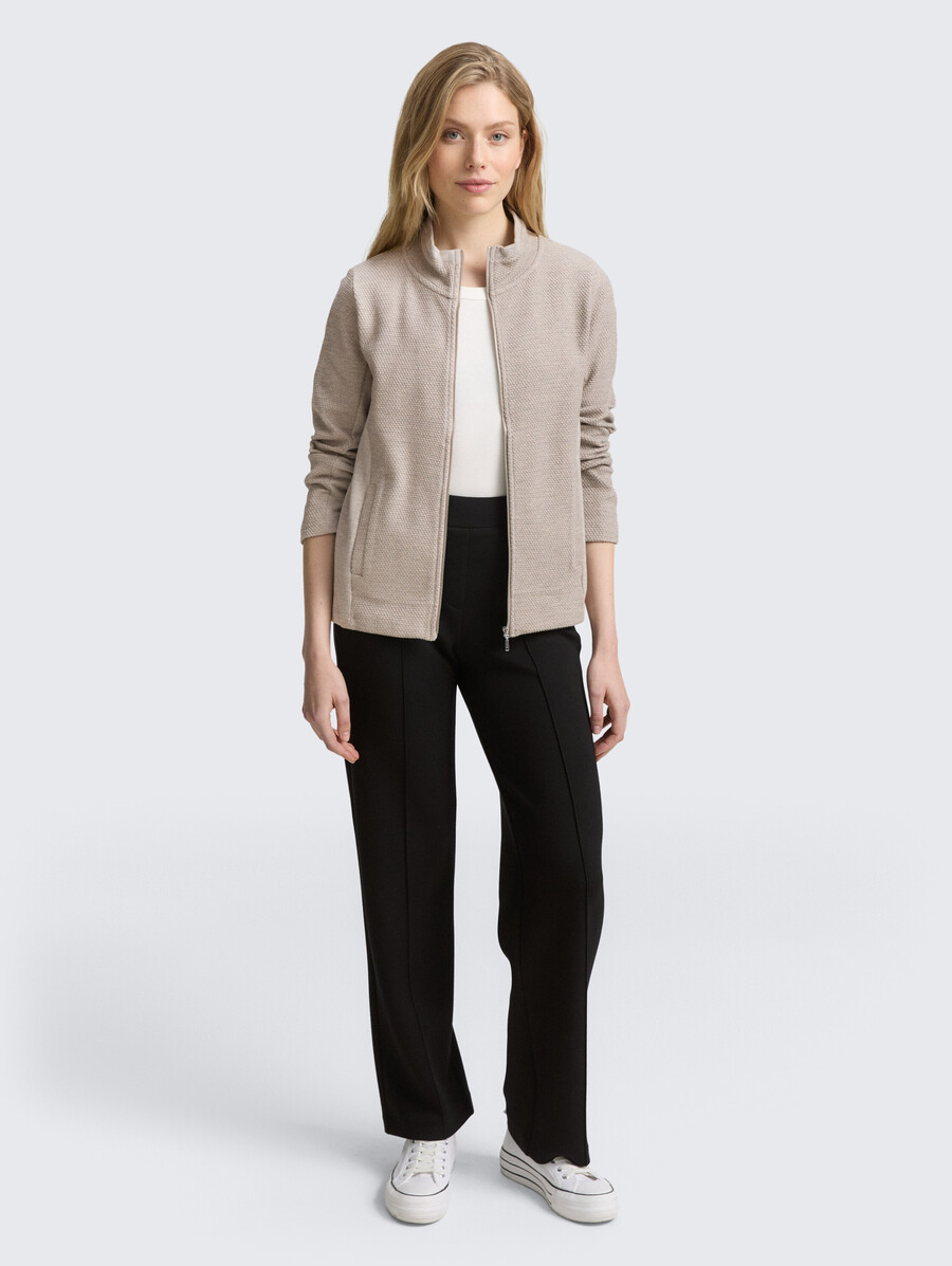 sweatjacke mit stehkragen