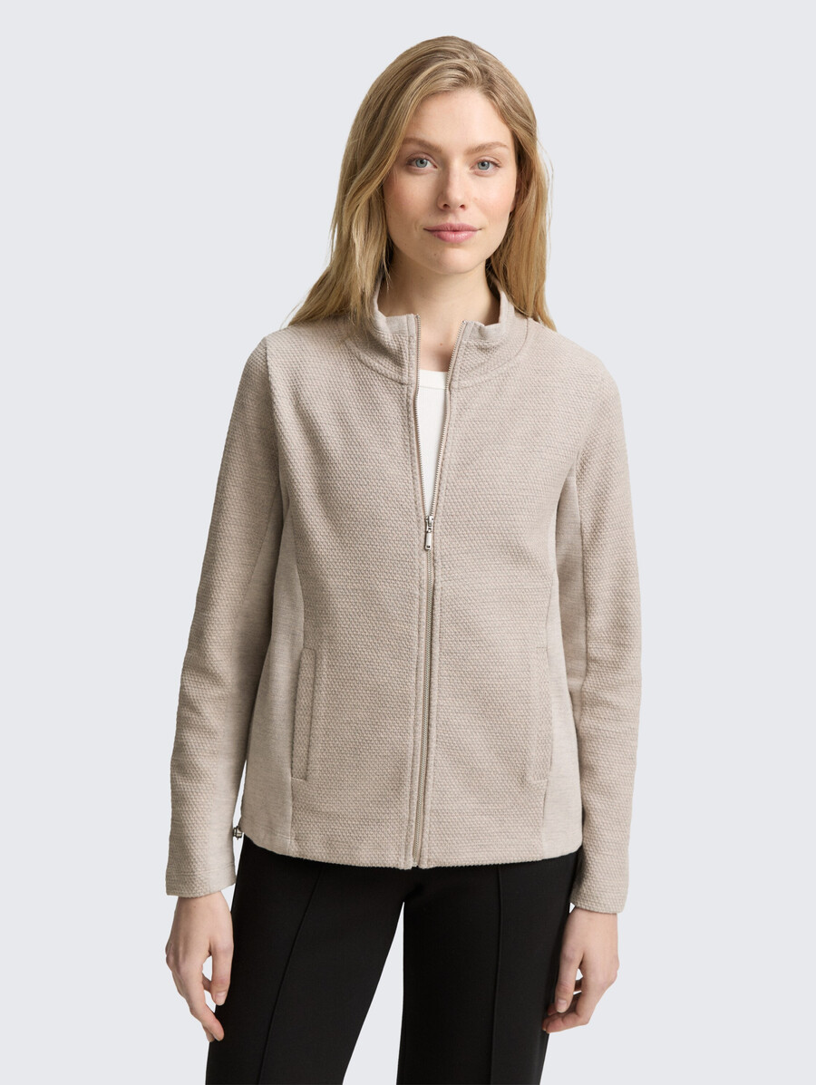sweatjacke mit stehkragen