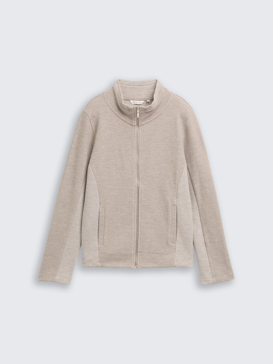 sweatjacke mit stehkragen