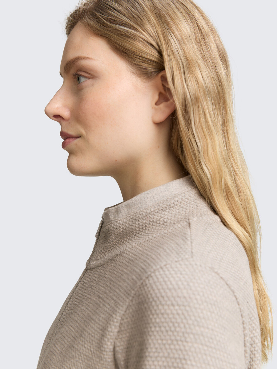 sweatjacke mit stehkragen