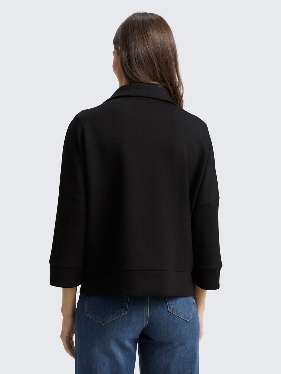 kastenförmig geschnittene scuba-sweatshirtjacke