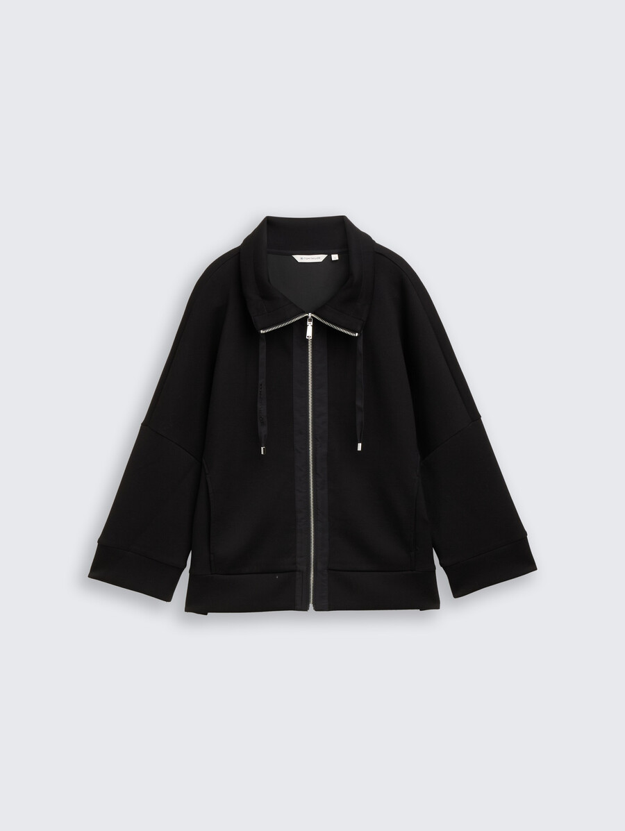 kastenförmig geschnittene scuba-sweatshirtjacke
