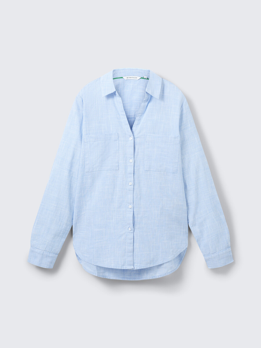 bluse mit brusttaschen
