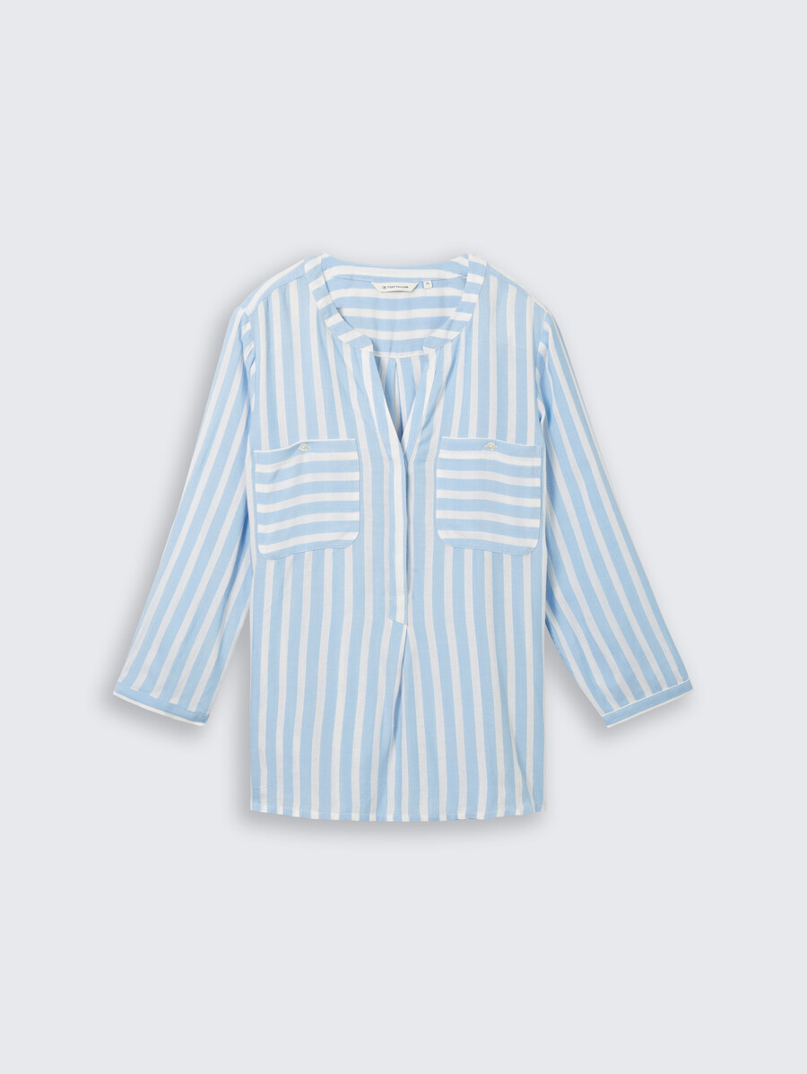 gestreifte bluse mit taschen
