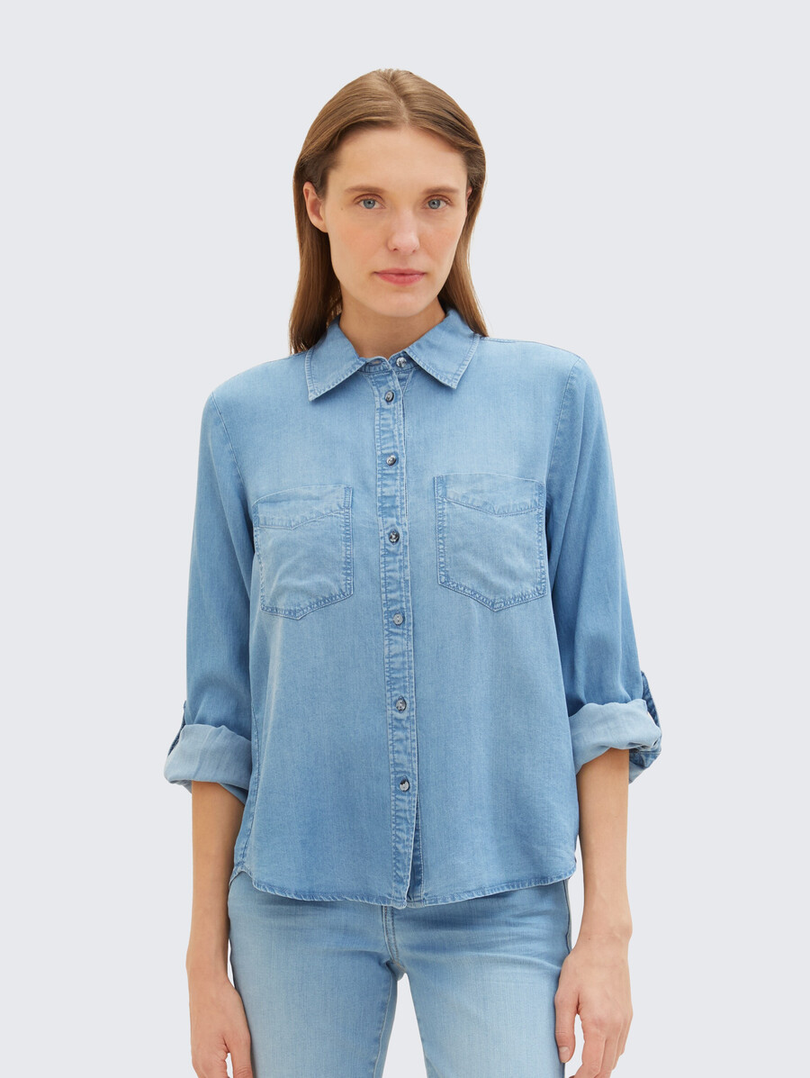 bluse mit tencel lyocell