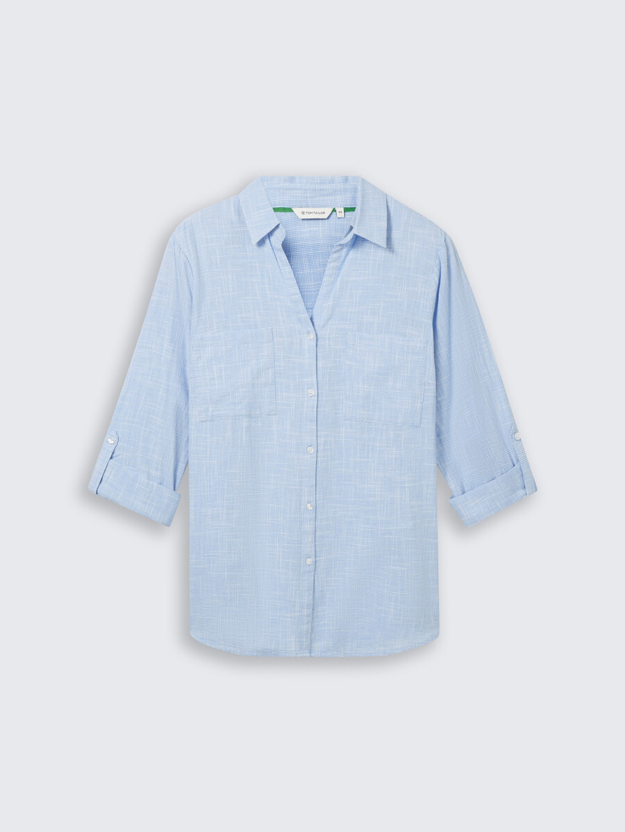 bluse in Übergröße mit brusttaschen