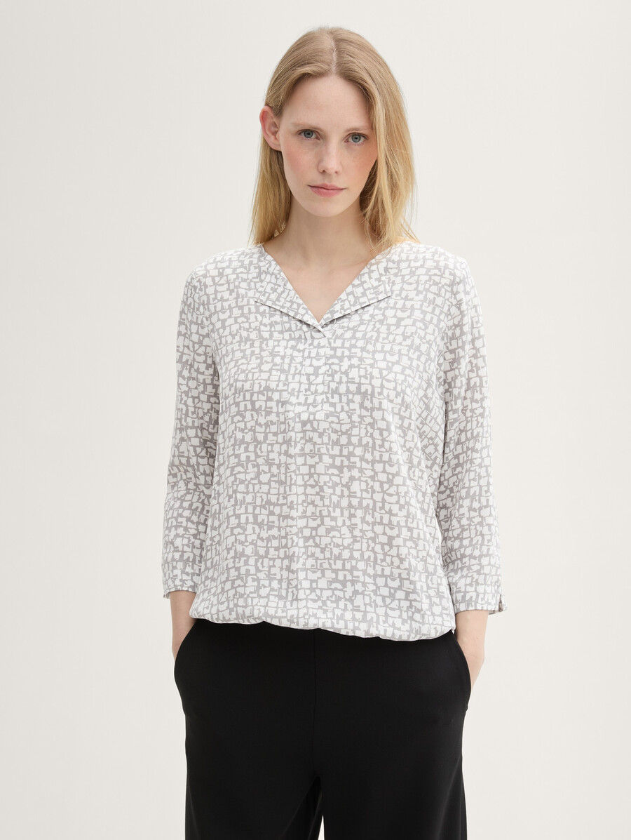 gemusterte bluse mit lenzing ecovero