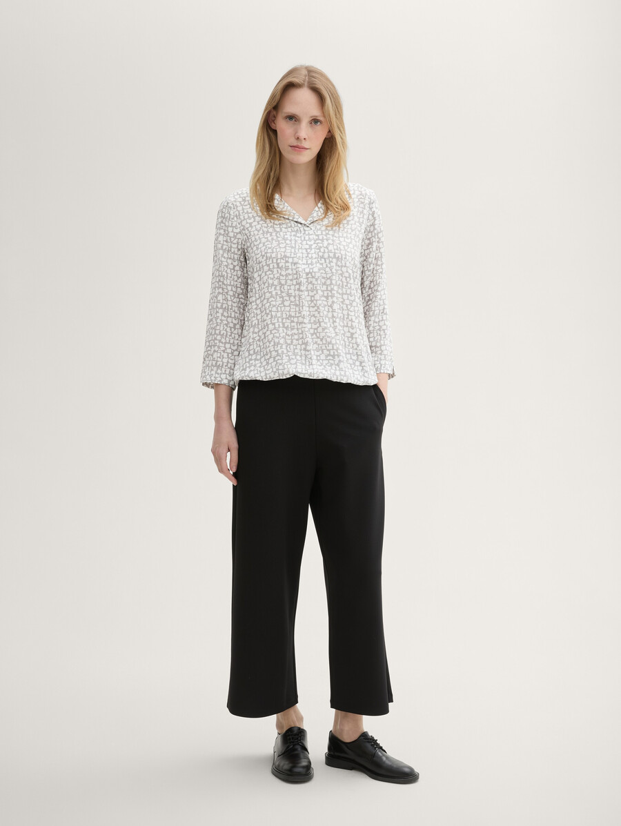 gemusterte bluse mit lenzing ecovero