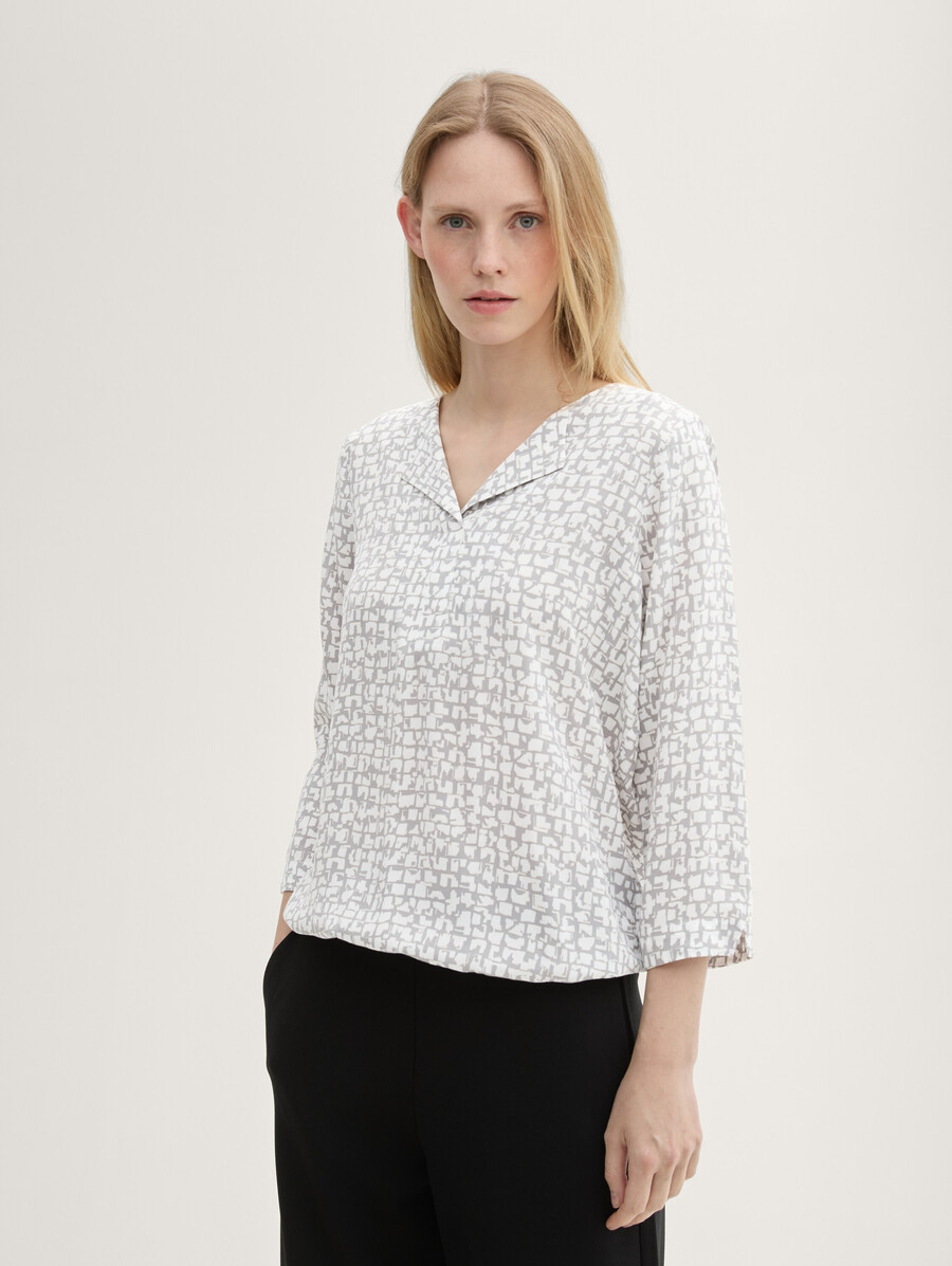 gemusterte bluse mit lenzing ecovero