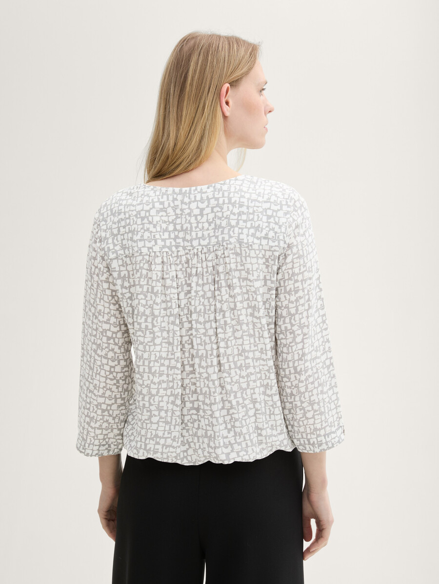 gemusterte bluse mit lenzing ecovero