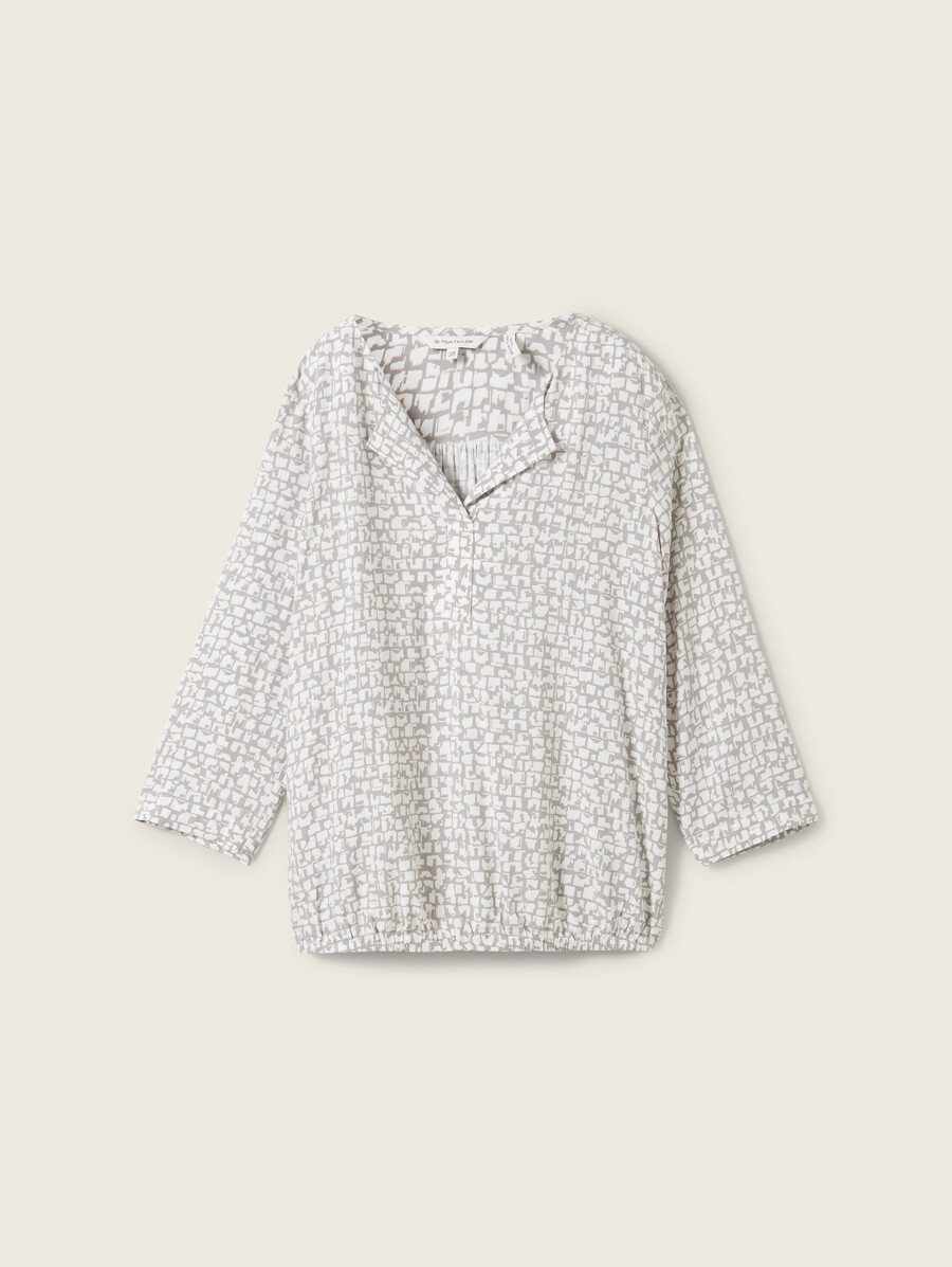 gemusterte bluse mit lenzing ecovero