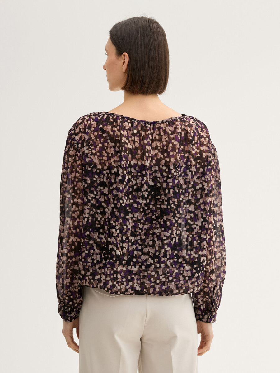 gemusterte chiffonbluse