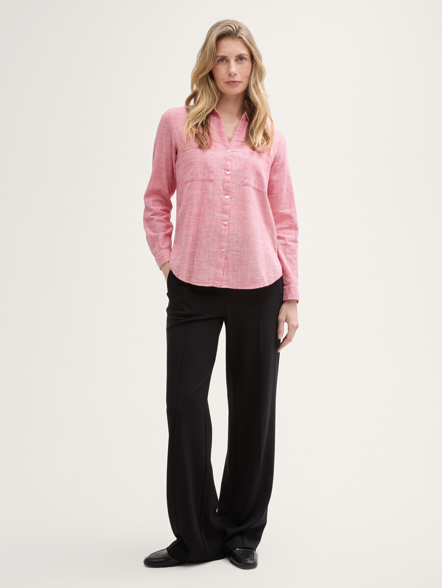 bluse mit brusttaschen