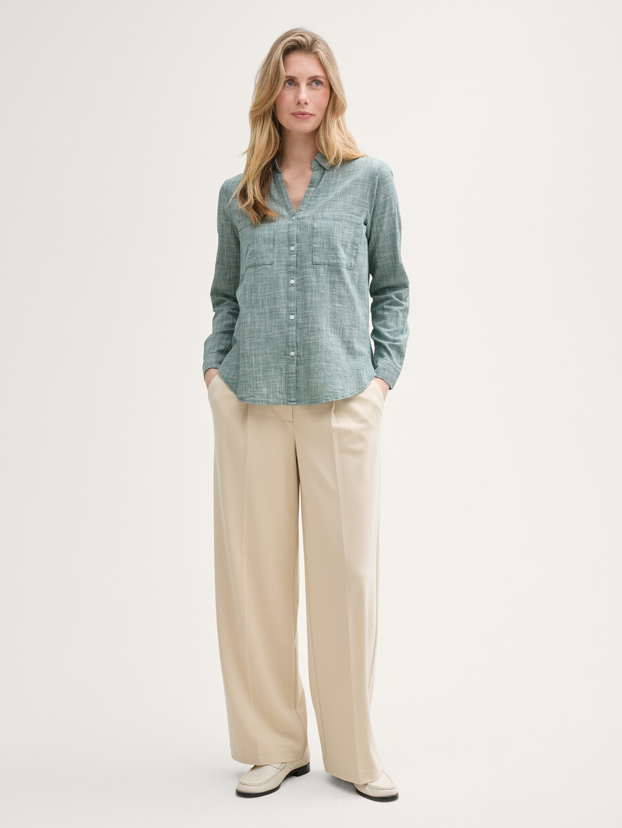 bluse mit brusttaschen