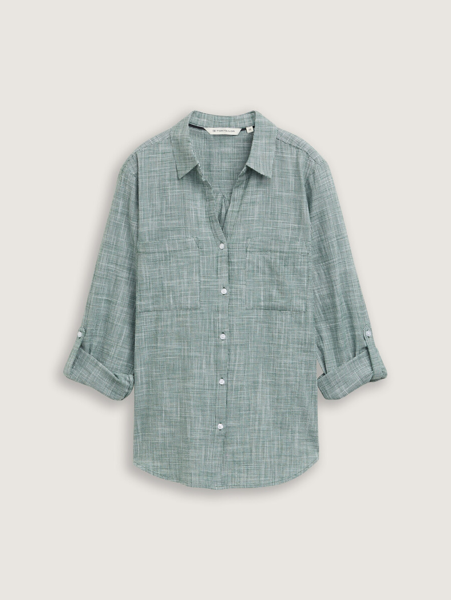 bluse mit brusttaschen