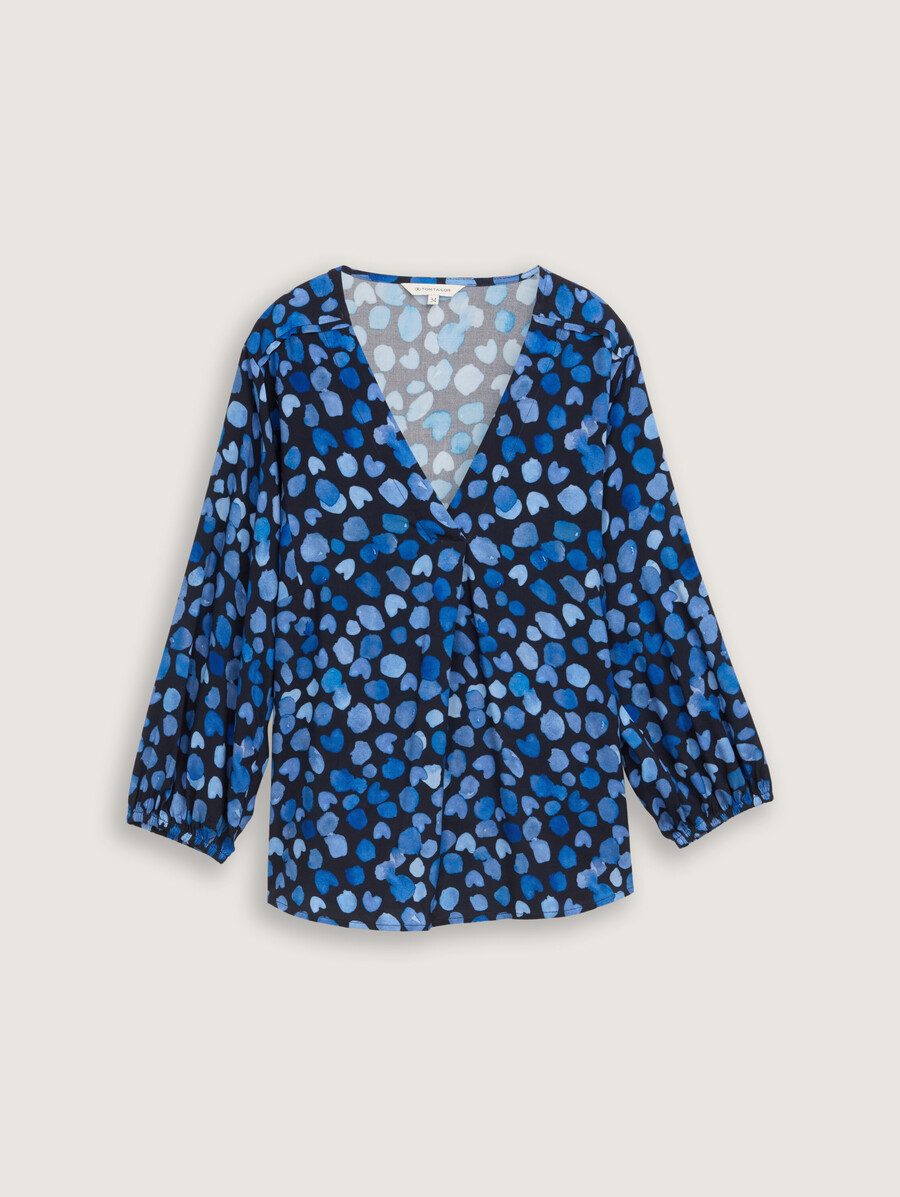 bluse mit v-ausschnitt