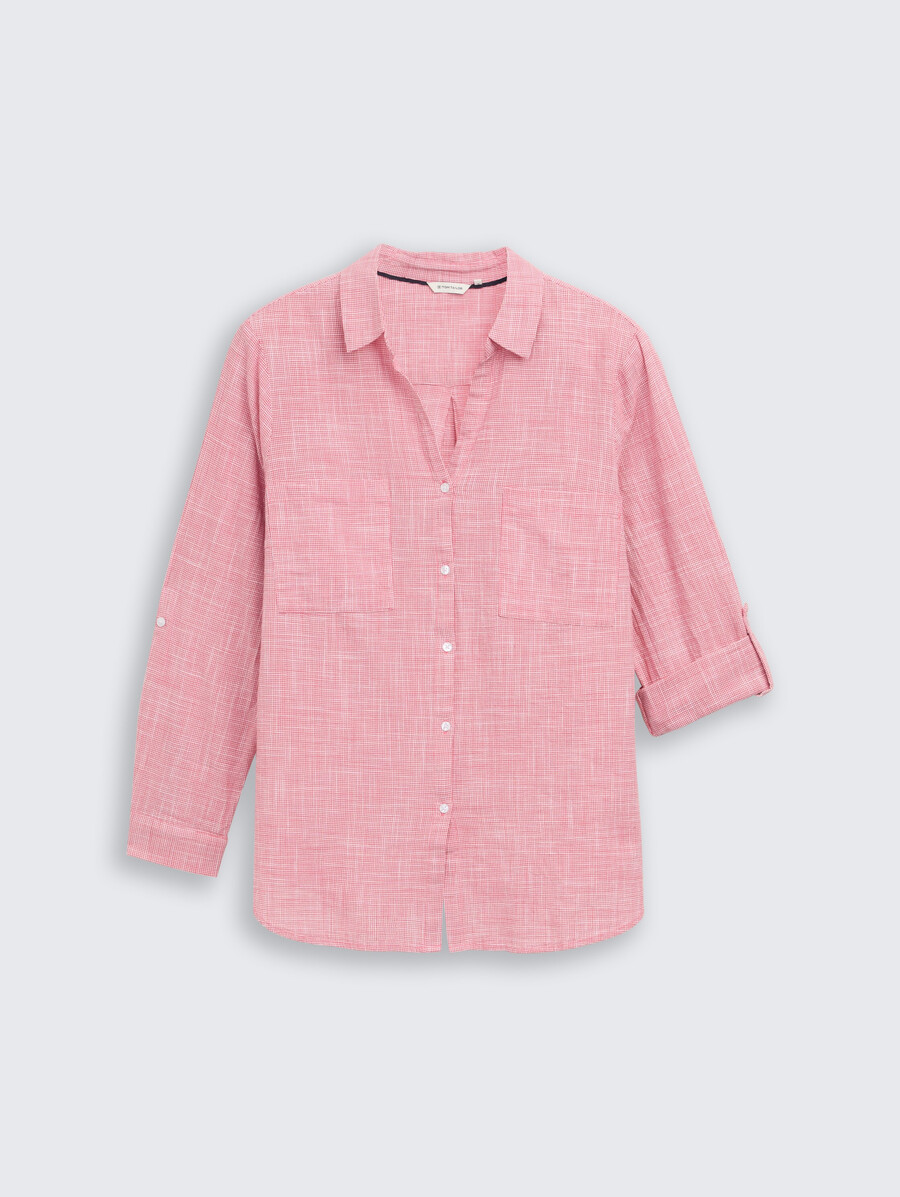 bluse in Übergröße mit brusttaschen