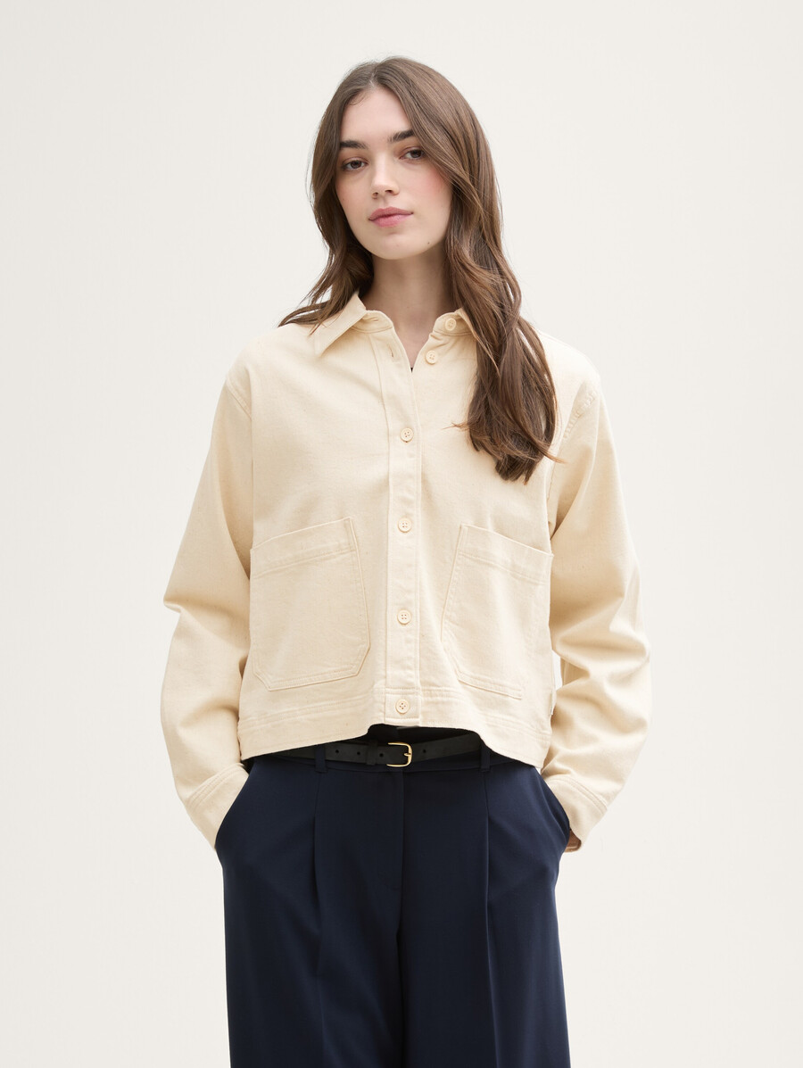 overshirt-jacke mit taschen