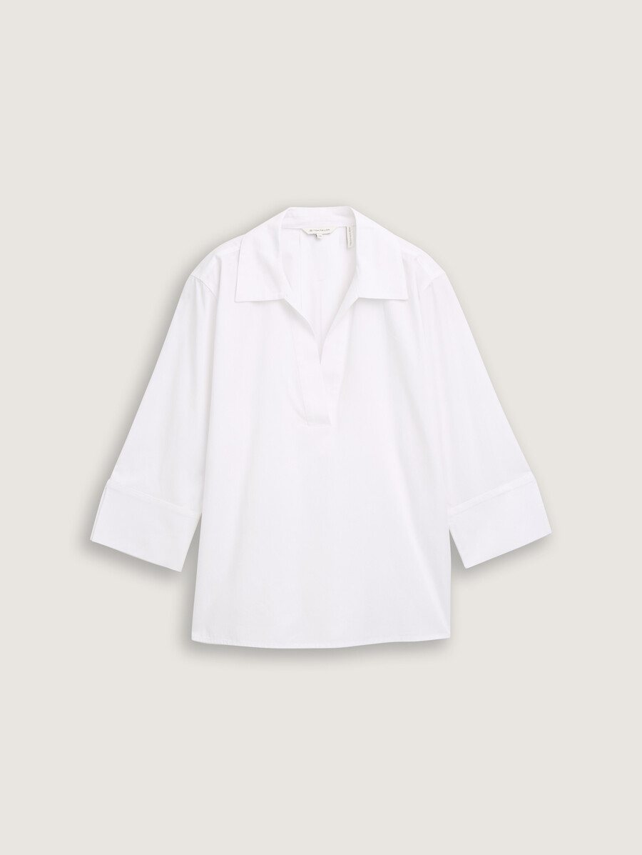 locker geschnittene bluse mit kragen