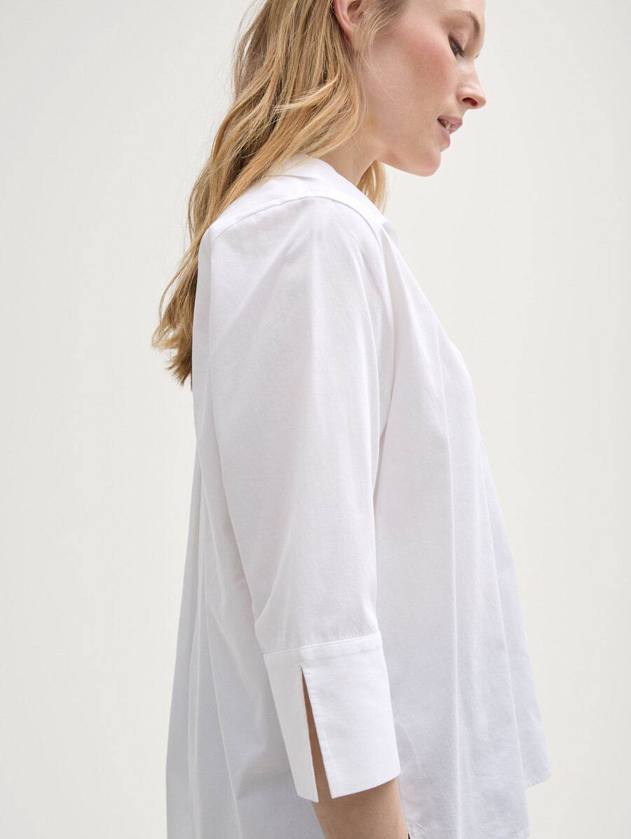 locker geschnittene bluse mit kragen
