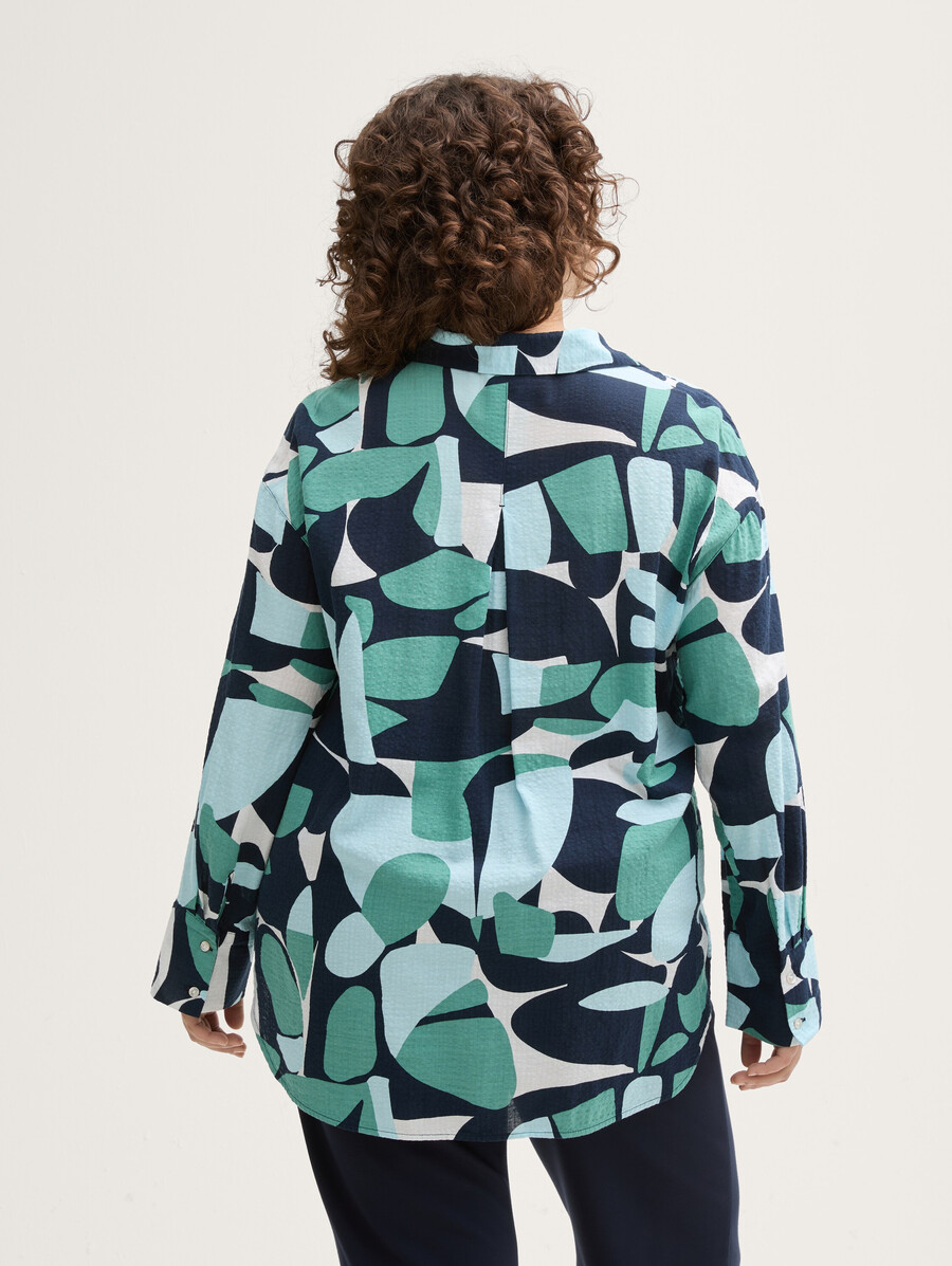 plus size – oversized gemusterte bluse