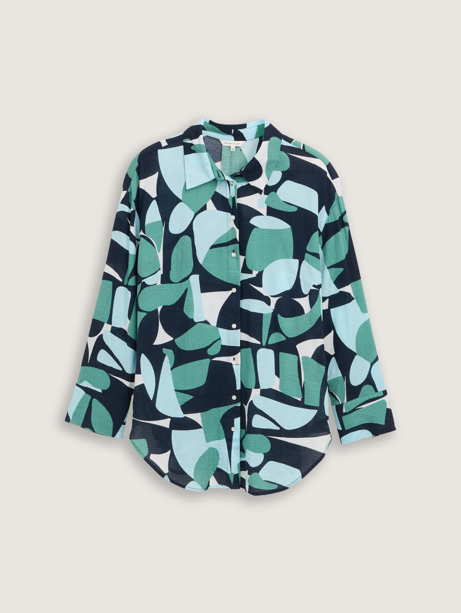 plus size – oversized gemusterte bluse