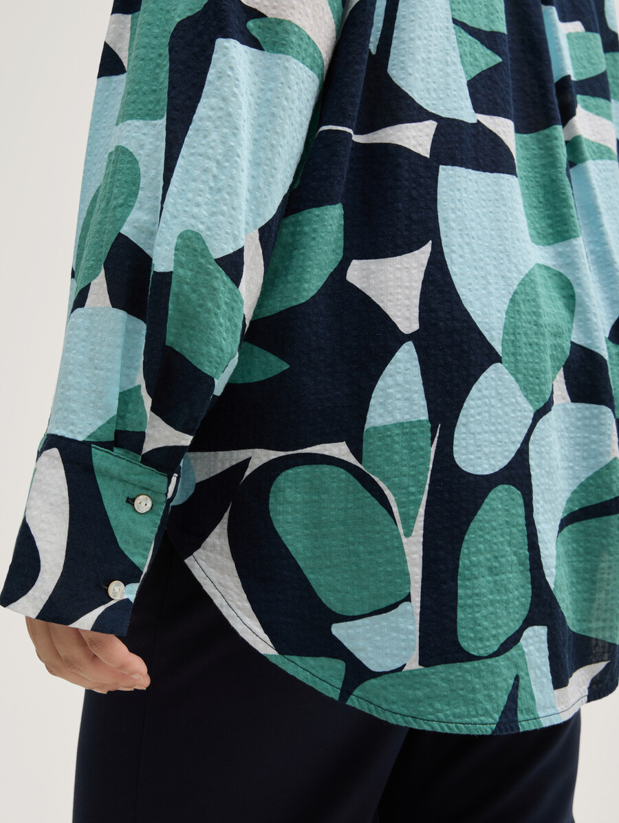 plus size – oversized gemusterte bluse