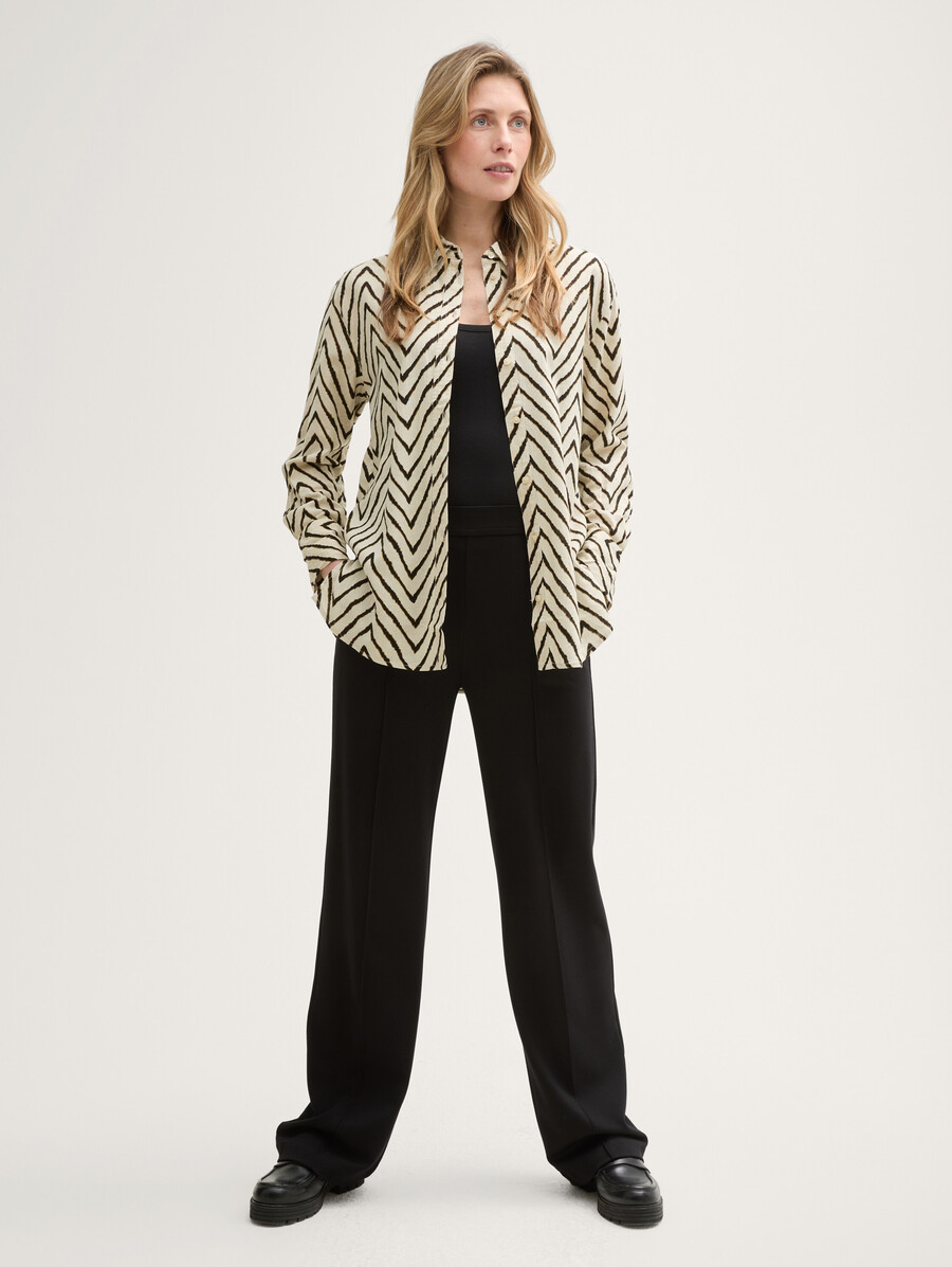 oversize-bluse aus leinen