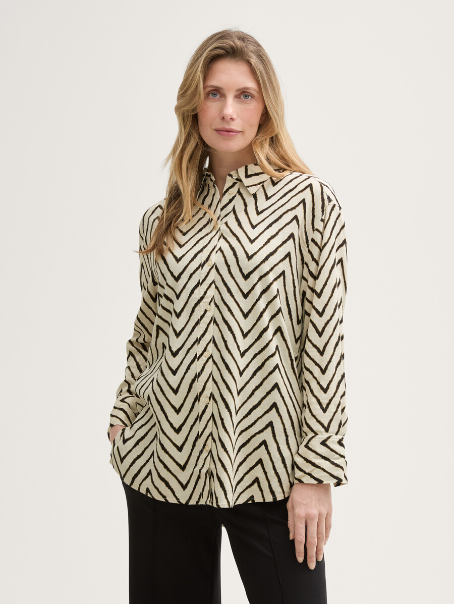 oversize-bluse aus leinen